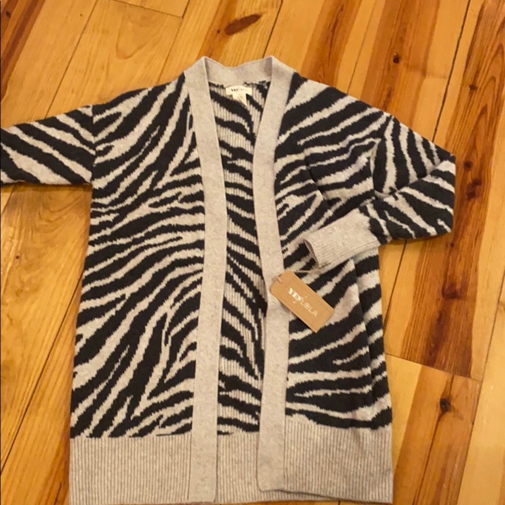 Zebra print cardigan